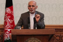 KABUL, AFGHANISTAN - MAY 12: Afghan President Ashraf Ghani speaks during a joint press conference with Pakistani Prime Minister Nawaz Sharif (not seen) at the Presidential Palace in Kabul, Afghanistan on May 12, 2015.