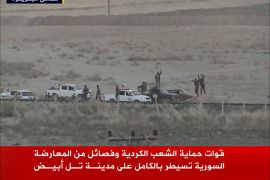 القوات الكردية تسيطر على مدينة تل أبيض