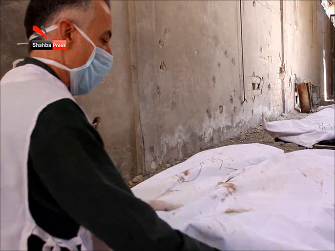 ‪عملية تبادل لجثث القتلى بين حركة أحرار الشام وقوات النظام في حلب‬ (ناشطون)