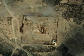 PALMYRA, SYRIA - JUNE 4, 2015: DigitalGlobe imagery of the Palmyra ruins collected on June 4th, 2015. An oasis in the Syrian desert, north-east of Damascus, Palmyra contains the monumental ruins of a great city that was one of the most important cultural centres of the ancient world. (Photo DigitalGlobe/Getty Images)