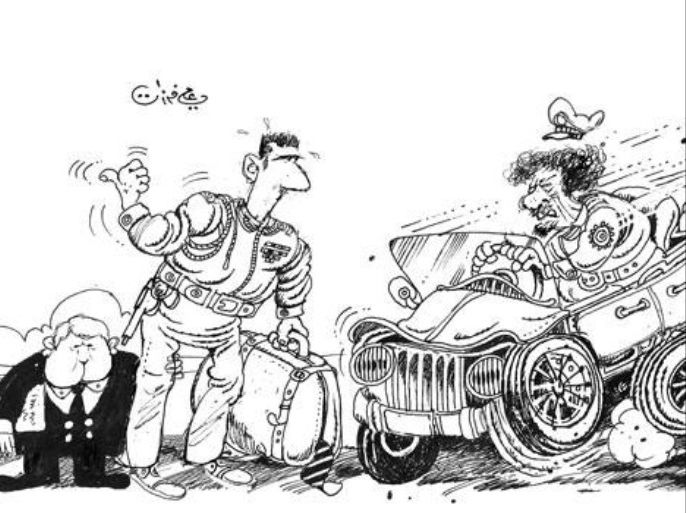 الكاريكاتير الذي تسبب للرسام علي فرزات بمحاولة القتل- الرسام سمح بنشره على موقع الجزيرة نت