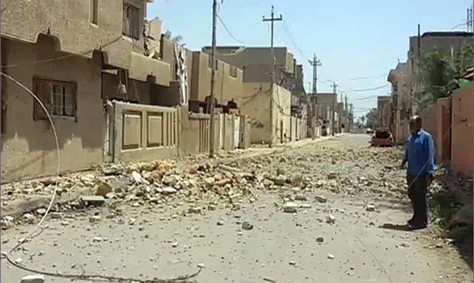 طائرات عراقية تقصف الفلوجة موقعة قتلى وجرحى مدنيين