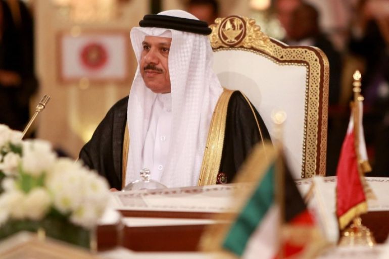 DOHA, QATAR - DECEMBER 9: GCC Secretary-General Dr. Abdullatif bin Rashid Al-Zayani attends the 35th session of the Supreme Council of the Gulf Cooperation Council (GCC) leaders in Doha, Qatar, on December 9, 2014.