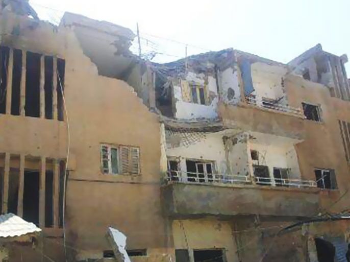 الحسكة - سوريا - آثار الدمار جراء المعارك في الأحياء الجنوبية من المدينة (الجزيرة نت)