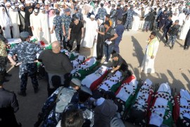 KUWAIT CITY, KUWAIT - JUNE 27 : People attend the funeral ceremony of Kuwait suicide attack victims in Kuwait City, Kuwait on June 27, 2015. At least ten people were killed and 50 injured in a suicide bombing targeting a Shia mosque during Friday prayers in the Kuwaiti capital on June 26, 2015.