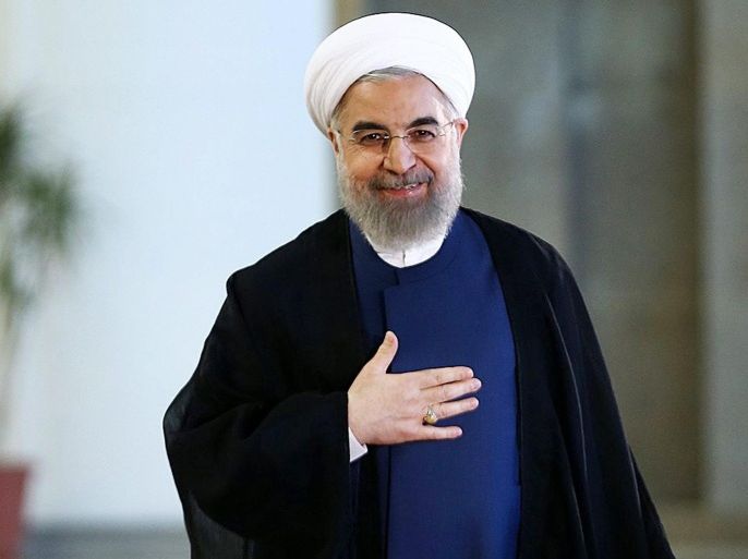 A handout picture made available by the Office of the Iranian President shows the Iranian President, Hassan Rowhani, after delivering a statement after a nuclear agreement was reached, in Tehran, Iran, 14 July 2015. Rowhani referred to the agreement in the nuclear dispute as 'end the hostile policy' against Iran and the beginning of a new era of cooperation, adding 'Today is a day of new beginnings in a better future for our youth, for more progress and well-being.' Iran and six world powers have agreed on a deal over Iran's controversial nuclear programme. EPA/PRESIDENTIAL OFFICIAL WEBSITE / HANDOUT