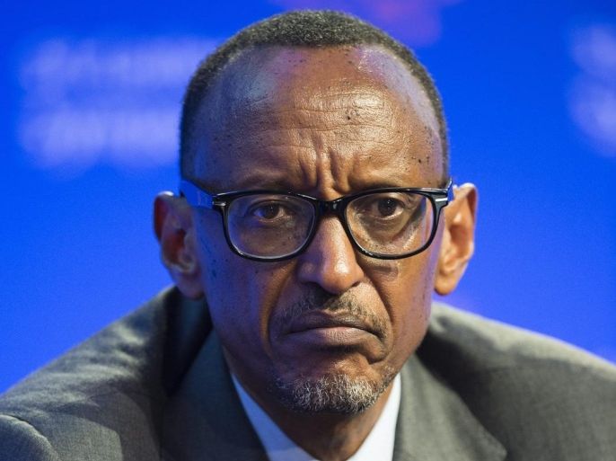 Paul Kagame, President of the Republic of Rwanda, speaks during the second day of the St. Gallen Symposium, a platform for dialogue on key issues in management, the entrepreneurial environment and the interfaces between business, politics and civil society, at the university of St. Gallen, Switzerland, 08 May 2015.