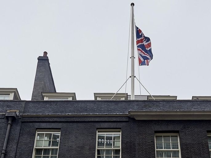 Britain's Union flag flies at half-mast above 10 Downing Street in central London, on June 28, 2015, in memory of those killed after the mass shooting in Tunisia on Friday that left 38 people dead including at least 15 Britons. The British government cautioned Sunday that other attacks 'are possible' in Tunisia after the mass shooting two days ago that left 38 people dead including at least 15 Britons. AFP PHOTO / NIKLAS HALLE'N
