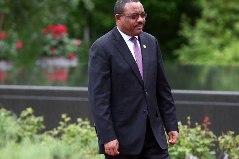GARMISCH-PARTENKIRCHEN, GERMANY - JUNE 08: Ethiopia's Prime Minister Hailemariam Desalegn arrives to attend a working session with outreach guests at the summit of G7 nations at Schloss Elmau on June 8, 2015 near Garmisch-Partenkirchen, Germany. In the course of the two-day summit G7 leaders are scheduled to discuss global economic and security issues, as well as pressing global health-related issues, including antibiotics-resistant bacteria and Ebola. Several thousand protesters have announced they will seek to march towards Schloss Elmau and at least 17,000 police are on hand to provide security.