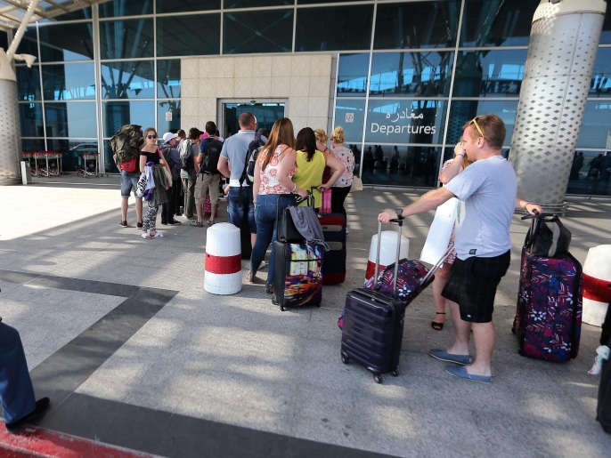 British tourists arrive at the Enfidha International airport in Sousse,Tunisia, 11 July 2015. The British Foreign Office advised tourists to leave Tunisia Foreign Secretary Philip Hammond said, 'Since the attack in Sousse on 26 June 2015 the intelligence and threat picture has developed considerably, leading us to the view that a further terrorist attack is highly likely.