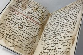 An undated handout image provided by the University of Birmingham on 22 July 2015 shows an ancient Koran manuscript in Birmingham, Britain. The Muslim holy text was found in the University library, the University of Birmingham announced on 22 July. Scientists using Radiocarbon analysis dated the fragments to be written between 568 and 645 AD, placing them among the oldest pages of a Koran in the world. The Prophet Muhammad is believed to have lived between 570 and 632 AD. EPA/BIRMINGHAM UNIVERSITY / HANDOUT