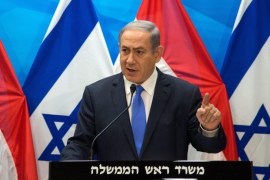 Israel's Prime Minister Benjamin Netanyahu speaks during his press conference with Netherlands' Foreign Minister Bert Koenders (not pictured), at the Prime Minister's Office in Jerusalem, Israel, 14 July 2015. Foreign ministers from six world powers and Iran finally achieved an agreement on 14 July 2015 to prevent the Islamic republic from developing nuclear weapons, Israeli Prime Minister Benjamin Netanyahu labels the nuclear deal announced in Vienna a 'historic mistake' that will embolden Iran and strengthen radical Islamist groups.