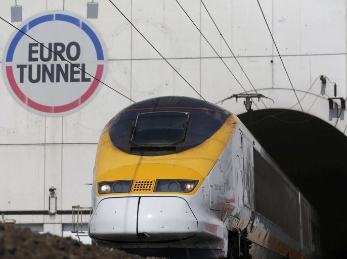 A high-speed Eurostar train exits the Channel Tunnel in Coquelles, near Calais, France in this May 5, 2014 file photo. Channel Tunnel operator Eurotunnel is expected to report H1 results this week. REUTERS/Christian Hartmann/Files GLOBAL BUSINESS WEEK AHEAD PACKAGE - SEARCH "BUSINESS WEEK AHEAD JULY 20" FOR ALL IMAGES