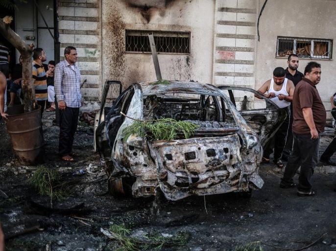 مجهولون يفجرون ست سيارات لحماس وسرايا القدس بغزة --1