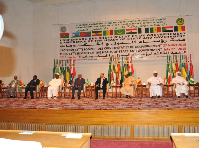 الجلسة الافتتاحية لقمة السور الأخضر نواكشوط 27-7-2015 الجزيرة نت