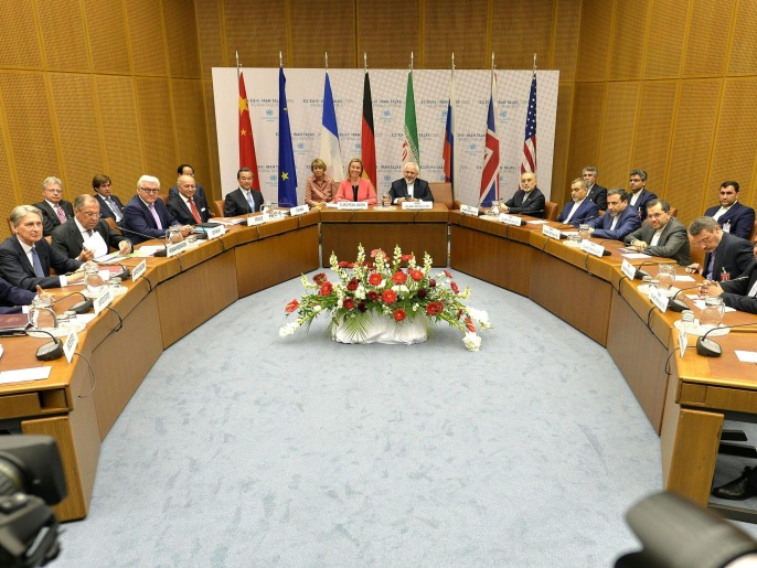 وزراء خارجية إيران والدول الست في اجتماع أخير بمقر الأمم المتحدة في فيينا (الأوروبية)