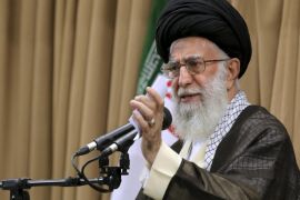 In this picture released by an official website of the office of the Iranian Supreme Leader on Tuesday, June 23, 2015, Supreme Leader Ayatollah Ali Khamenei addresses Iranian top officials in a mosque at his residence in Tehran, Iran. Iran's top leader has hardened his stance in nuclear negotiations with world powers as a deadline for a final deal rapidly approach, saying he rejects a long-term freeze on nuclear research and wants to ban international inspectors from accessing military sites. The comments by Khamenei, who repeatedly has backed the Islamic Republic's negotiators amid criticism from hard-liners, may give his diplomats little room for concessions ahead of the June 30 deadline. (Office of the Iranian Supreme Leader via AP)