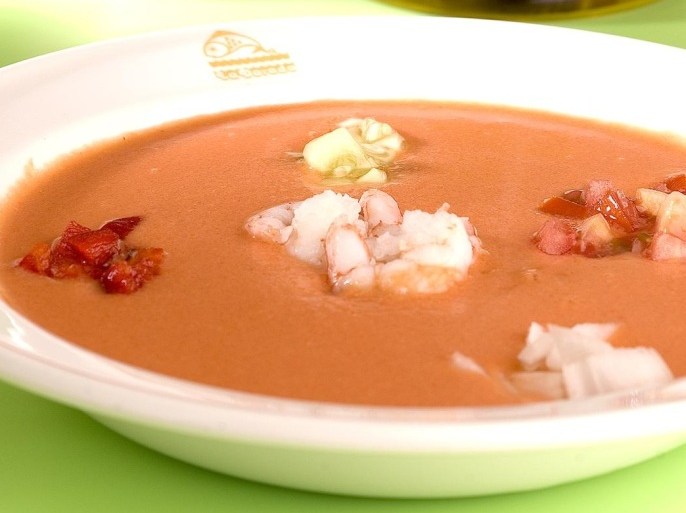 A glass of gazpacho (a typical spanish food)