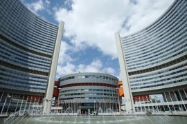 The Vienna International Centre, headquarters of the International Atomic Energy Agency (IAEA), is seen in Vienna, Austria, May 28, 2015. Iranian Foreign Minister Mohammad Javad Zarif said on Thursday he hoped Tehran and world powers would reach a final nuclear deal "within a reasonable period of time" but this would be hard if the other side stuck to what he called excessive demands. REUTERS/Heinz-Peter Bader
