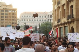 جانب من المظاهرات واسط بيروت