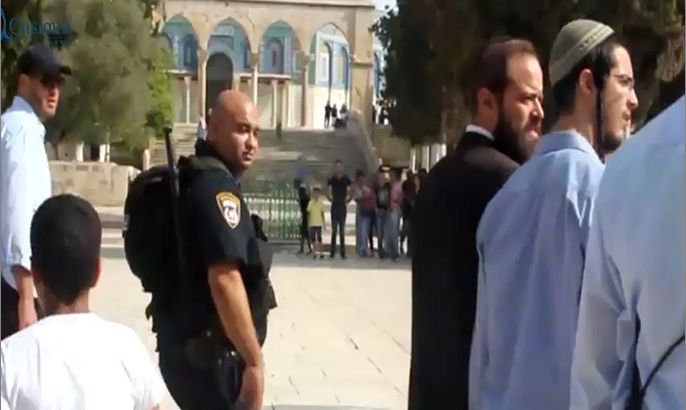 دخول مستوطنين المسجد الأقصى بحماية قوات الاحتلال الإسرائيلي