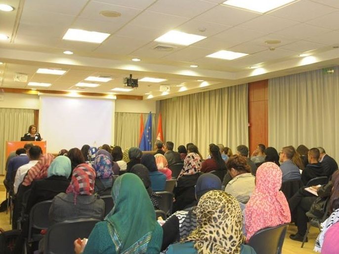 نساء في النقب خلال اجتماع نظمته جمعية " معا " لتمكين النساء(الصورة من الشهر الماضي)