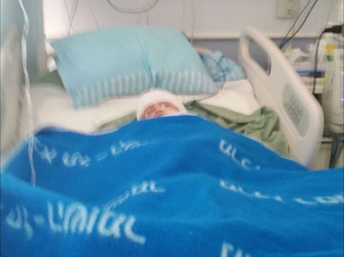 احمد دوابشة (4 سنوات ونصف ) يطالب بواليد ليل نهار داخل مسنشفى إسرائيليahmad dawabshi