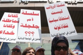 لبنان - تظاهرة لموظفين بشأن الرواتب