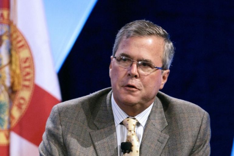 In this Thursday, June 19, 2008, file photo, former Florida Gov. Jeb Bush answers questions at the Excellence in Action conference, a national summit on education reform, in Lake Buena Vista, Fla. Bush has lead behind in the scenes in passing legislation to end tenure for new teachers and link teacher pay raises to student performance. (John Raoux/Miami Herald/TNS via Getty Images)