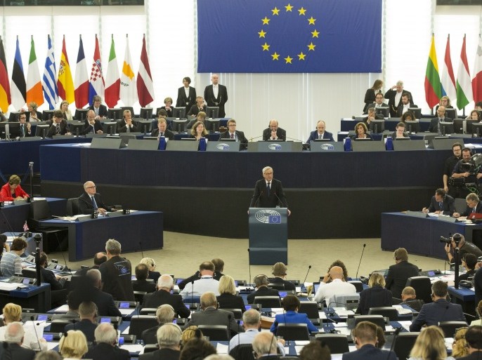 جون كلود جونكر – رئيس المفوضية الأوروبية متحدثا عن المهاجرين في خطاب حالة الاتحاد الأوروبي بفرنسا