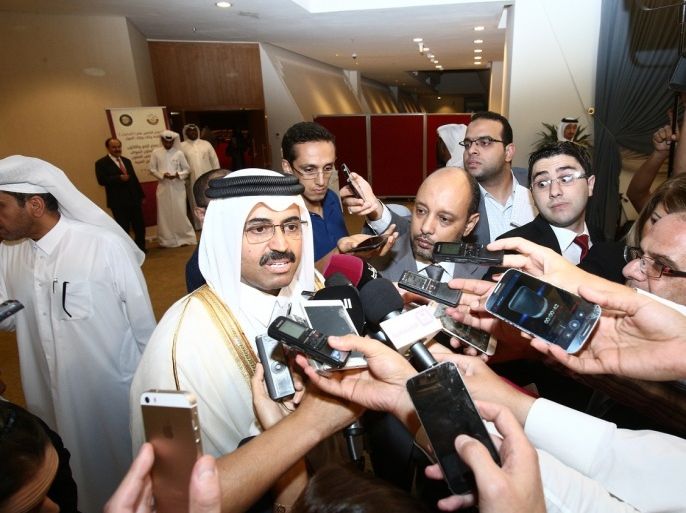 وزير الطاقة القطري محمد بن صالح السادة يدلي بتصريحات صحفية