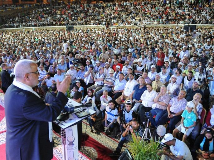 بن كيران يخاطب مؤيدي العدالة والتنمية في انتخابات 2015- المغرب