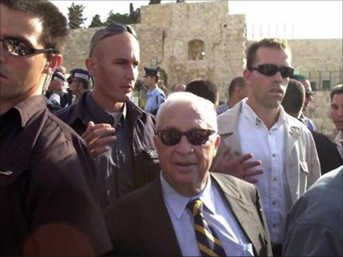 Ariel Sharon's visit to the al-Aqsa mosque prompted the second intifada [AP]