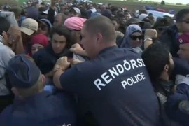 الشرطة المجرية تحاصر اللاجئين وتطاردهم, رفيعة الطالعي