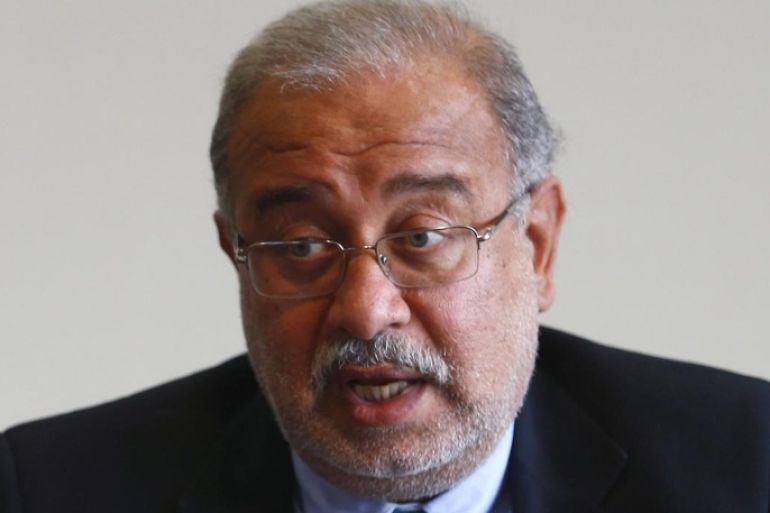 Egypt's Petroleum Minister Sherif Ismail talks during an interview with Reuters on investments undertaken by his country, which is facing an energy crisis, at his office in Cairo September 22, 2014. Egypt plans to invest $14.5 billion in developing its refining and petrochemicals sectors over the next five years, Ismail said, as part of efforts to overcome an energy crisis that has led to near-daily power cuts and hit company profits. Picture taken September 22. REUTERS/Amr Abdallah Dalsh (EGYPT - Tags: ENERGY POLITICS BUSINESS)