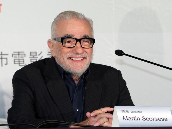 U. S. director Martin Scorsese speaks to the media during a press conference for his new movie "Silence" in Taipei, Taiwan, Monday, May 4, 2015. (AP Photo/Chiang Ying-ying)
