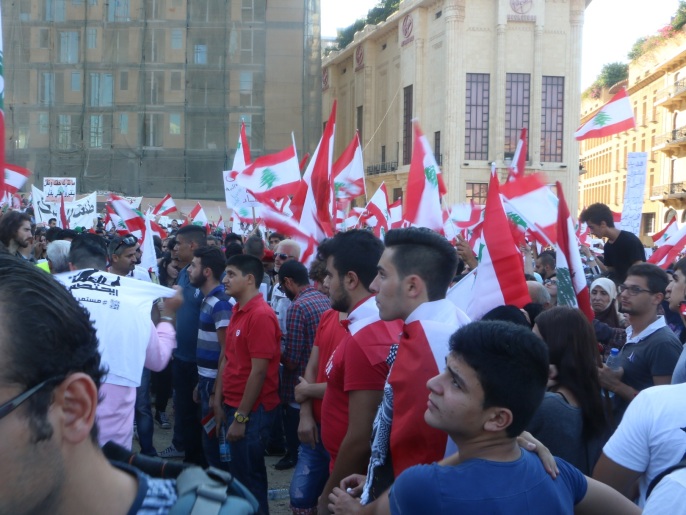‪مظاهرات سابقة بالعاصمة بيروت‬ (الجزيرة)