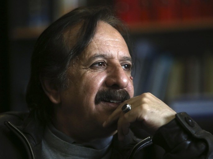 In this picture taken on Sunday, Feb. 22, 2015, Iranian filmmaker Majid Majidi, director of “Muhammad, Messenger of God” movie speaks in an interview with The Associated Press in Tehran, Iran. In Islam, portraying the Prophet Muhammad has long been taboo for many. In the new 190-minute film, the story focuses on Muhammad’s childhood, never showing his face. The movie instead focuses on others to tell his story. (AP Photo/Vahid Salemi)