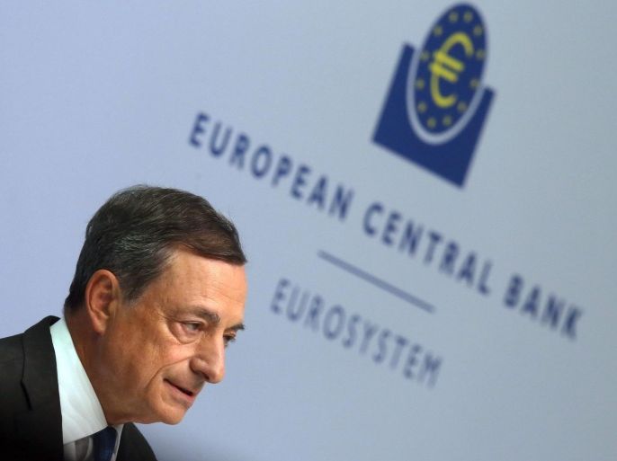 President of the European Central Bank (ECB), Mario Draghi speaks during an ECB press conference in Frankfurt Main, Germany, 03 September 2015. The ECB governing council has decided to keep the Eurozone base rate at the record low of 0.05 per cent, according to the central bank in Frankfurt.
