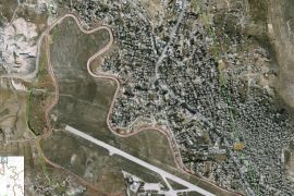 خريطة منطقة كفر عقب شمال القدس تزدحم بالعمارات السكنية العشوائية