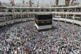 Muslim pilgrims circle the Kaaba, the cubic building at the Grand Mosque in the Muslim holy city of Mecca, Saudi Arabia, Sunday, Sept. 20, 2015. More than 1 million pilgrims have already arrived for the annual hajj pilgrimage, which is required of every Muslim who can afford it and is physically able to make it. (AP Photo/Mosa'ab Elshamy)