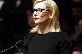 Australian actress Cate Blanchett speaks at the state memorial service for late Australian Prime Minister Gough Whitlam at Sydney Town Hall in Sydney, Australia, 05 November 2014. Whitlam was the 21st Prime Minister of Australia. He died on 21 October at the age of 98. EPA/PETER RAE/POOL AUSTRALIA AND NEW ZEALAND OUT