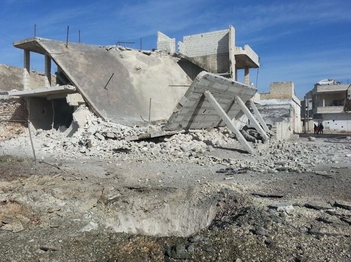 قصف الطيران الروسي على قرى وبلدات ريف حمص -الجزيرة نت - سوريا - 1-10-2015