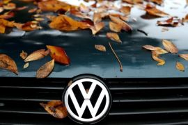 Bright autumn leaves on the hood of a VW Polo in Leipzig, Germany, 08 October 2015. More than 700 Volkswagen owners in Australia have joined a class action against the company, a leading law firm said 08 October.