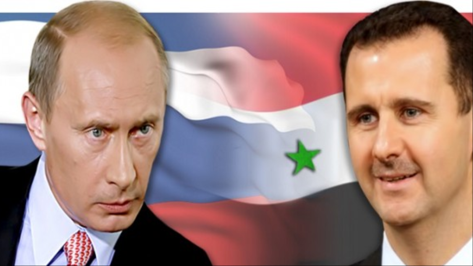 صورة الأسد وبوتين انتشرت بين مؤيدي الأسد على مواقع التواصل الاجتماعي (ناشطون)