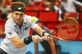 David Ferrer of Spain in action during the Final Match of the Erste Bank Open ATP tennis tournament in Vienna, Austria, 25 October 2015.
