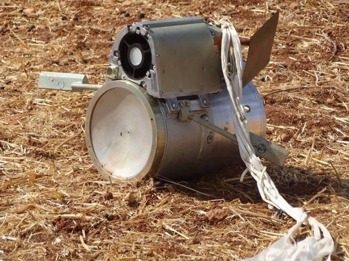 The SPBE submunition descends by parachute and is designed to detect and destroy armored vehicles.
