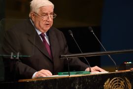 وزير الخارجية السوري وليد المعلم يلقي كلمة بالأمم المتحدة