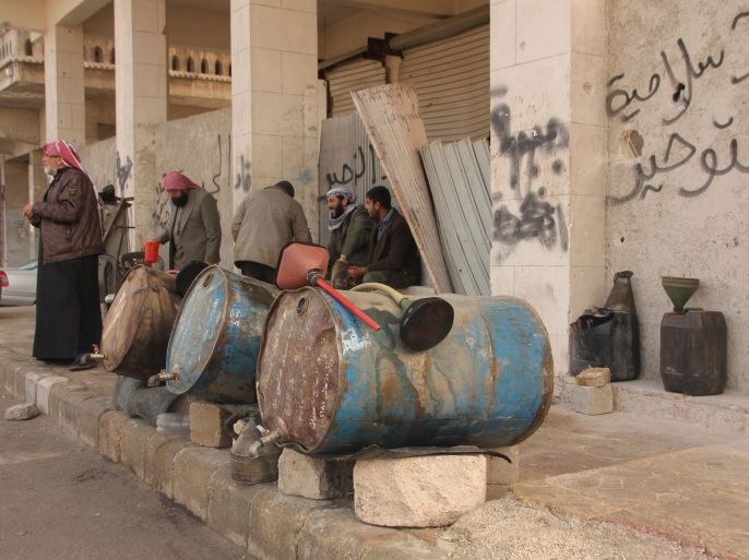 محطة لبيع الوقود في مدينة حلب