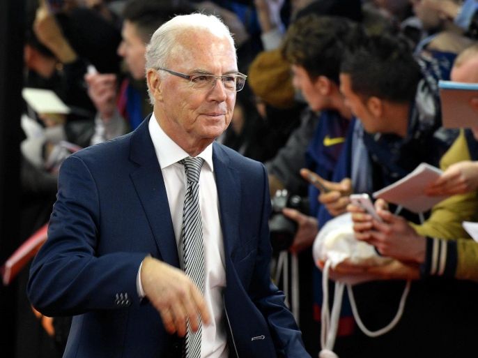 German soccer legend Franz Beckenbauer arrives on the red carpet prior to the FIFA Ballon d'Or 2013 gala at the Kongresshaus in Zurich, Switzerland, 13 January 2014.